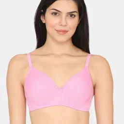 Zivame Pink Plain Bralette Bra image 1