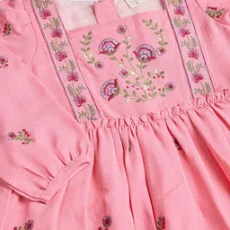 TINY TWILLS Floral Embroidered Puff Sleeve Fit & Flare Dress image 4