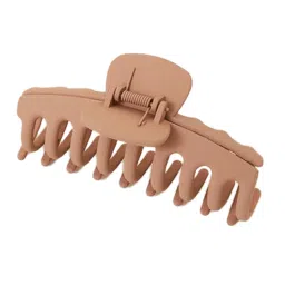 Accessorize London Brown Extra Large Matte Claw Clip image 1