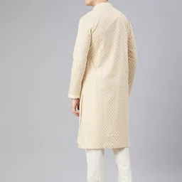 Manthan Men Embroidered Thread Work Pure Cotton Kurta with Pyjamas image 5