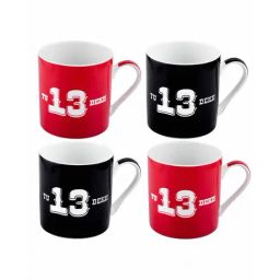 Goodhomes Multicolor Bone China Coffee Mugs (350 ml) - Set of 4-picture-34