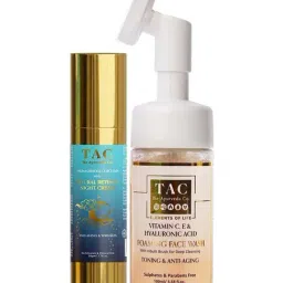 TAC - The Ayurveda Co. Night Cream & Vitamin C, Retinol Foaming Face Wash-picture-16