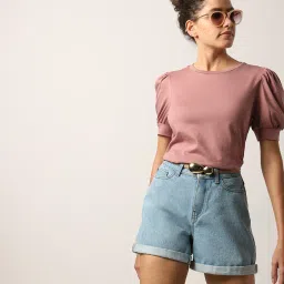 Vero Moda Dusty Pink Cotton Regular Fit Top image 1