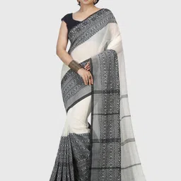 Crochetin Woven Design Khadi Saree-image-77