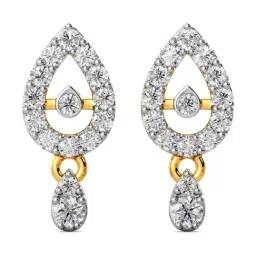 Joyalukkas 18k Yellow Gold & Diamond Drop Earrings for Girls-image-73
