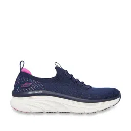 Skechers Women's D'LUX WALKER Navy Purple Casual Slip On Shoe-picture-13