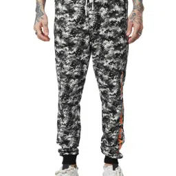 The Souled Store Grey & Black Regular Fit Camo Print Joggers-picture-24