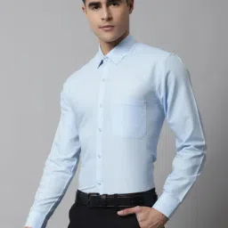Jainish Light Blue Regular Fit Shirt-image-1