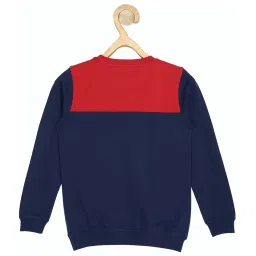Allen Solly Junior Navy Cotton Color Block Pattern Sweatshirt image 2