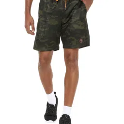Van Heusen Olive GreenRegular Fit Camouflage Shorts image 1