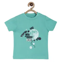 MINIKLUB Boys Green Printed T-Shirt image 1