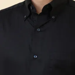 Allen Solly Black Cotton Regular Fit Shirt image 4