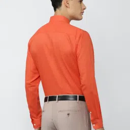Peter England Orange Regular Fit Shirt image 2
