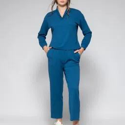 SHAYE Blue Polyester Regular fit Jump suits image 1