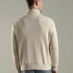 Tommy Hilfiger Cream Cotton Regular Fit Sweatshirt image 2