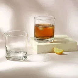 Wonderchef Transparent Glass Whisky Cortina Dof Tumbler 400 ml - Set of 6 image 1