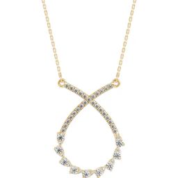 EMORI 14k (585) Yellow Gold Tropical Twist Diamond Necklace for Women-image-93