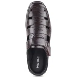 Mochi Men's Brown Fisherman Sandals image 3
