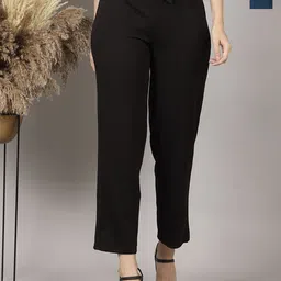 PRIDEWEAR Women Comfort High-Rise Wrinkle Free Trousers-picture-21