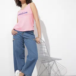 The Roadster Life Co. Typography Printed Sleeveless T-shirt image 2