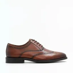 Aldo Men's Cognac Brogue Shoes-picture-39