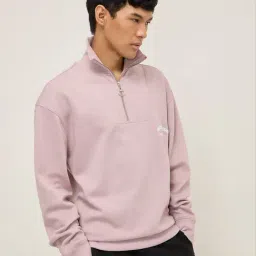 studiofit men Studiofit by Westside Pink Text Design Relaxed-Fit Sweatshirt-picture-46