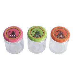 VarEesha Transparent Glass Storage Jars (150 ml) - Set of 3 image 3