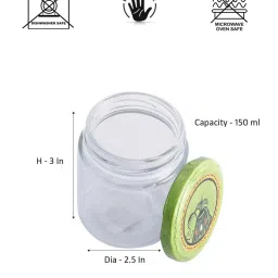 VarEesha Transparent Glass Storage Jars (150 ml) - Set of 3 image 4