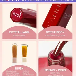 CANNI Color Nail Gel UV LED Long Lasting Nail Polish 9ml - Shade 9105 image 2