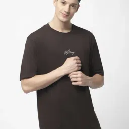 R&B Brown Cotton Relaxed Fit Printed T-Shirt-picture-19