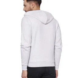 Red Tape Light Grey Melange Regular Fit Hooded Sweatshirt image 3