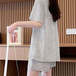 JC Mode Printed Round Collar T-Shirt With Shorts Co-Ords image 5