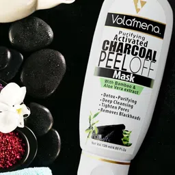 Volamena Purifying Activated Charcoal Peel Off Face Mask For Detoxify Skin- 120ml image 2
