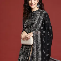 Anouk Women Paisley Printed Regular Kurta with Palazzos & With Dupatta-image-66