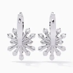 VALANOVA BIS Hallmarked 18Kt White Gold Diamond Studded Earrings- 5.51 g image 5