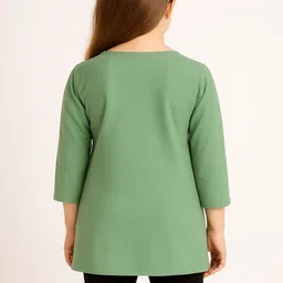 BlueWears Ethnic Motifs Embroidered V-Neck Kurti image 2