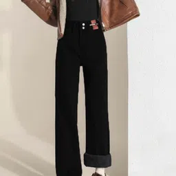 bebe Women Straight Fit High-Rise Heavy Fade Jeans-image-51