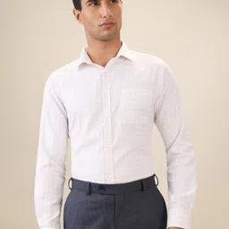 Park Avenue Men Slim Fit Checked Formal Shirt-image-35