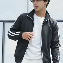MAYKR Men Striped Windcheater Running Sporty Jacket-picture-58