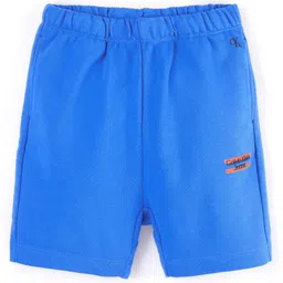 Calvin Klein Organic Cotton Knit Shorts Logo Print - Blue-picture-17