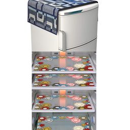 Dakshya Industries Fridge Top Cover and Fridge Mat Combo Set of 5-picture-44