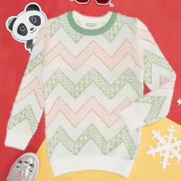 Pantaloons Junior Full Sleeves Abstract Designed Sweater - Multi Colour-picture-28