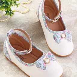 Cute Walk by Babyhug Ballerinas with Velcro Closure & Bow Applique - Light Blue-picture-28