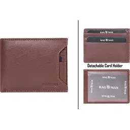 BAGMAN Men Leather Two Fold Wallet image 3
