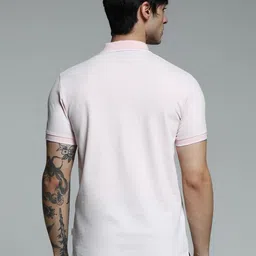 Jack & Jones Men Solid Polo Collar Slim Fit T-shirt image 2