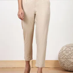 Biba Women Striped Relaxed Regular Fit High-Rise Trousers-picture-21