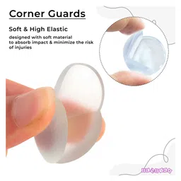 Bembika Baby Safety Corner Protector Edge & Corner Guards Round Curved 20 Pieces - White image 4