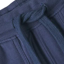 Pine Kids Cotton Knit Full Length Lounge Pant With Text Print - Navy Blue image 4