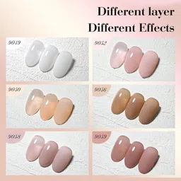 CANNI Set Of 6 Color Nail Gel Polish-9ml Each- Shade-9049-9052-9056-9058-9059 image 3