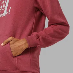 Campus Sutra Men Printed Hooded Sweatshirt image 3